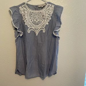 Loft flutter sleeve top